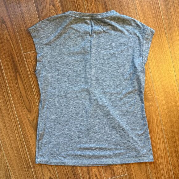 Automat Gray Cap Sleeve Crew Neck Muscle Tee Women’s Size Small - Picture 3 of 5